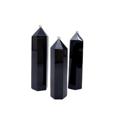 China China Hot Selling Good Quality Natural Meditation Energh Obsidian Healing Crystals Head Reiki Tower for sale