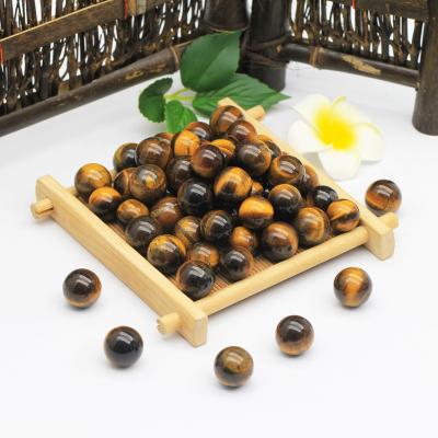 China China Wholesale 10-20mm High Quality Natural Yellow Tiger's Eye Sphere Crystal Small Ball For Feng Shui Decoration for sale