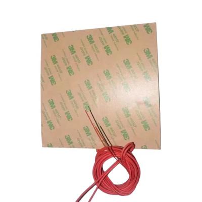 China Hotel Motor Oil 150*250mm Pan Heater Flexible Silicone Rubber Heater for sale