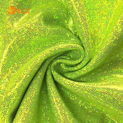 China Plain HOLO Foil Printed Dance Fabric for sale