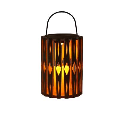 China Home /Indoor 2022 hot in vintage traditional simple style portable bamboo lamp led lantern light for sale