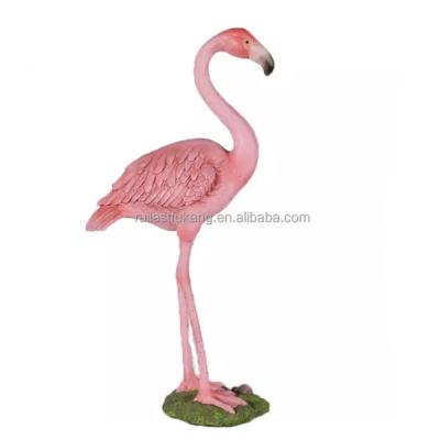 China Wholesale Resin Crafts Ornament Europe Garden Pink Flamingos Statue for sale