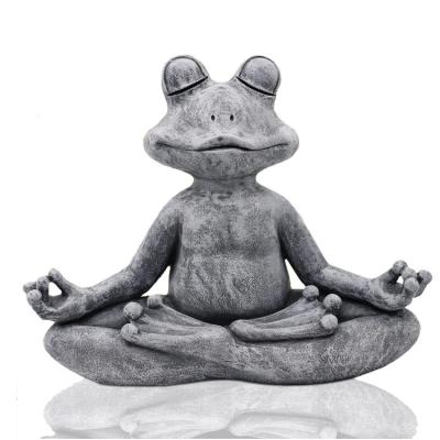 China Indoor Home Garden/Home/Patio/Yard/Lawn Decor Outdoor Garden Sculpture Magnesium Oxide Figures Frog Yoga Products for sale