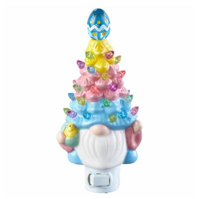 China Europe Spring Decor Pastel Colors Lit Retro Easter Gnome Trees for sale