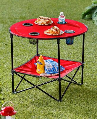 China DECORATION Folding Picnic Table with Shelf for sale