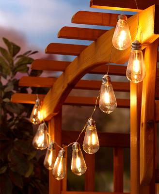 China DECORATION 10-Pc. Edison Solar String Lights for sale