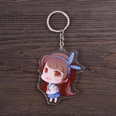 China Custom Clear Acrylic Logo Key Chain Holographic Keychains For Promotion for sale