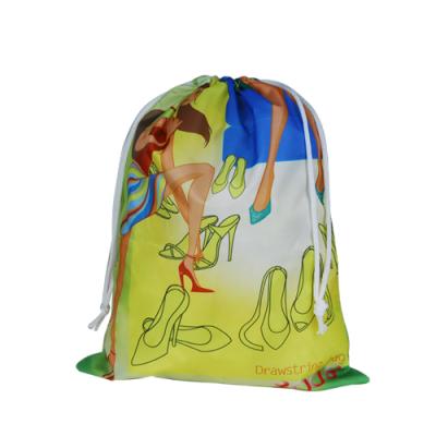 China Custom Bag Logo Backpack Sublimation Polyester Drawstring Bag For Promotion for sale