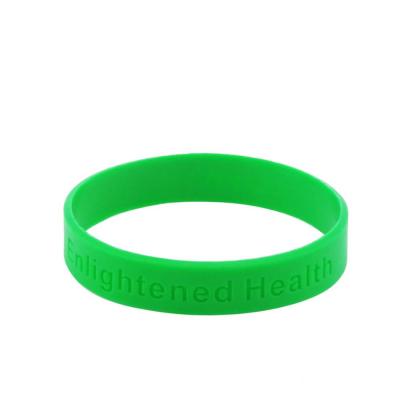 China Custom Sport Logo Printing Debossed Silicone Wristband Silicone Wristbands For Promotion for sale