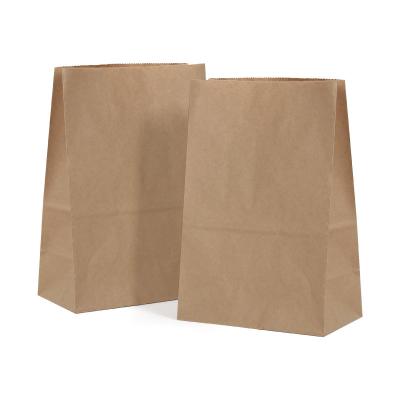 China Top Selling Recyclable Custom Printed Oil Proof Bread Bakery Food Kraft Paper Delivery Bag Packaging With Logo for sale