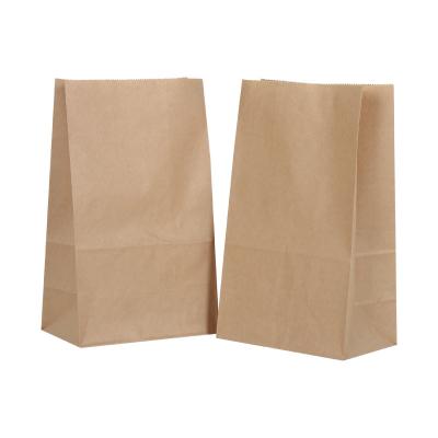 China Recyclable Eco Friendly Customized Size Virgin Brown Kraft Paper Food Pouch Customized Bag For Food Packaging for sale