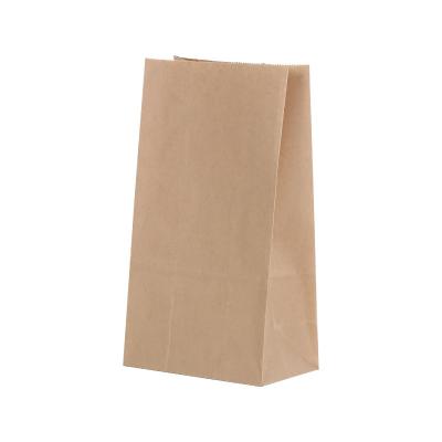 China Customized Hot Selling Recyclable Food Grade Brown Kraft Paper Food Storage Biodegradable Packaging Bags For Take Away for sale