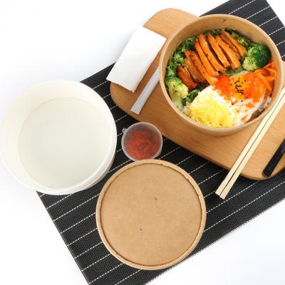 China Disposable High Quantity Custom Disposable Paper Corn 2 Diapers Made Food Take Out Lid Bowl For Instant Noodles for sale