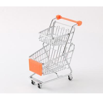 China Factory direct marketing shopping cart export double-layer tieyi simulation shop mini eco-friendly original single trolley for sale