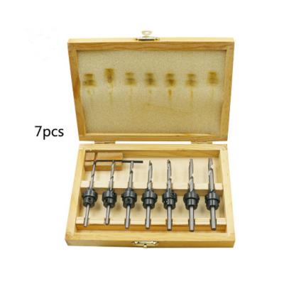 China Cash Products 7pcs HSS Countersink Wood Drill Bits3mm 4mm 5mm 6mm 7mm 8mm for sale