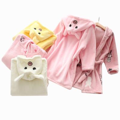 China Breathable Bathrobe Baby Bath Towel Cape Girls Hooded Thick Quick Dry Absorbent Coral Velvet Children's Bathrobe Women's Bathrobe for sale