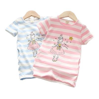 China 2023 new summer net red loose children's breathable clothing fried street fashion summer top girls short-sleeved T-shirt for sale