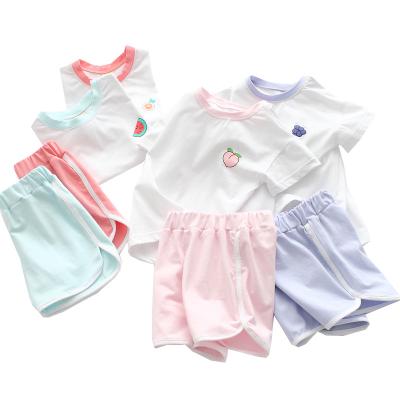 China Other summer suits for boys and girls summer new children's baby short-sleeved shorts two-piece set for sale