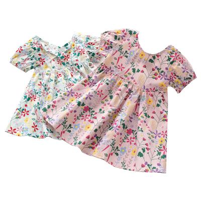 China Girls' Dress Style Floral Dress New Washable Children's Princess Skirt Children's Skirt Girls Western Dress Summer for sale