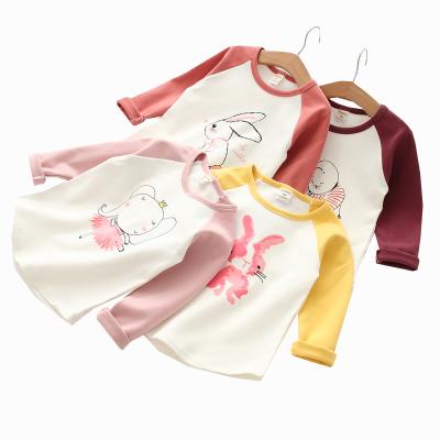 China Spring And Autumn Baby Children's Bottoms Breathable Baby Kids Tops Hippie Girls With Rotator Sleeve Long Sleeve T-Shirt for sale