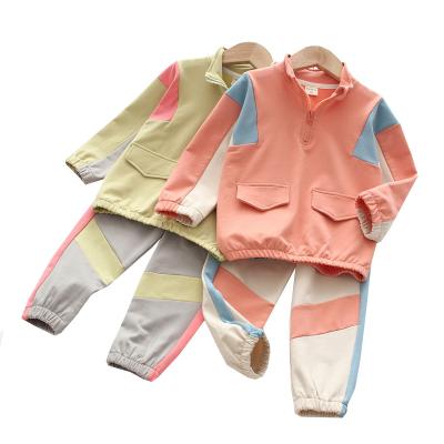 China The other Korean version of new autumn style children's leisure spring and autumn children's cardigan girls' sports two-piece suit for sale