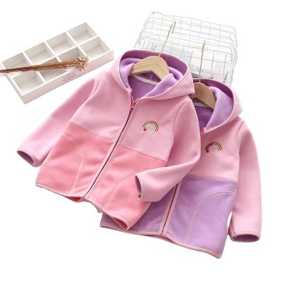 China Breathable Spring Baby Fleece Coat Top Light Hooded Fleece Spring And Autumn Coat For Boys And Girls for sale