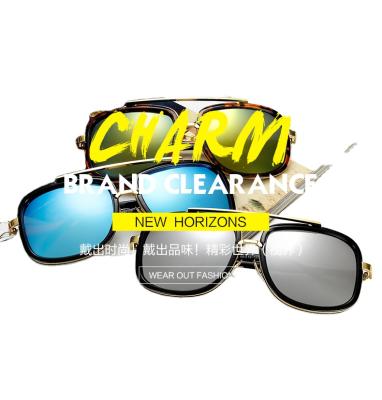 China Fashion sunglasses 2021 fashion metal trend street vintage sunglasses shape European and American sunglasses for sale