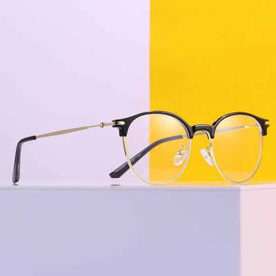 China For Anti Reading Glass Hot Selling TR Glass Frame Metal Eye Light Blue Light Glasses for sale