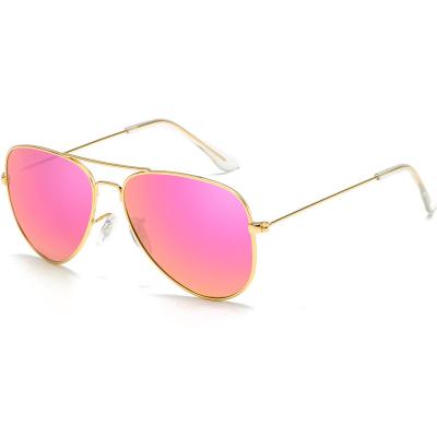 China Trendy Traveling Sun Glasses Polarized Classic Sun Glasses Polishes Mirror Glass Shades UV400 Fashion Sunglasses for sale