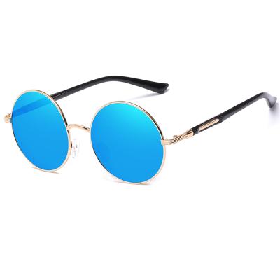 China Fashion sunglasses round metal frame mirror sunglasses wholsale men women sunglasses for sale