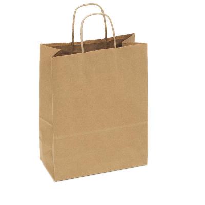 China Free Sample Recyclable Paper Bag Gift Bags With Handles Wholesale Brown Paper Grocery Bags for sale