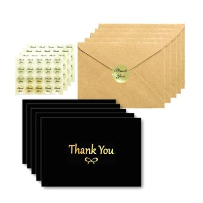 China Europe Party Paper Printed Logo Business Gold Foil Invitation Small Thank You Custom Greeting Card for sale