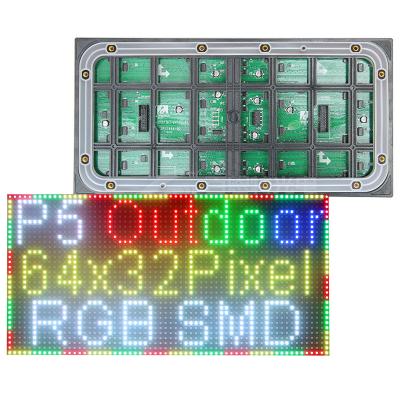 China P5 LED Screen Panel Module 320*160mm Outdoor Full Color Scan 64*32pixels 1/8 SMD RGB P5 LED Display Panel Module for sale