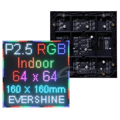 China P2.5 LED Screen Panel Module 160*160mm Indoor Full Color Scan 64*64pixels 1/32 SMD2121 RGB P2.5 LED Display Panel Module for sale