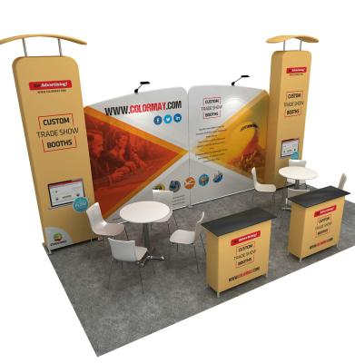 China Good Quality Trade Show Product Exhibit Portable Aluminum Slat Wall Display 10x20 Trade Show Booth for sale