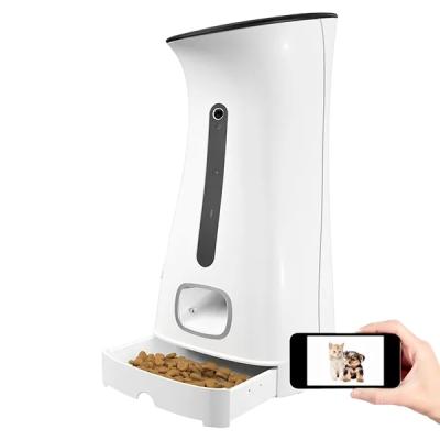 China Tuya WiFi Auto Smart Pet Feeder With Camera Cat Feeder Dog Feeder for sale