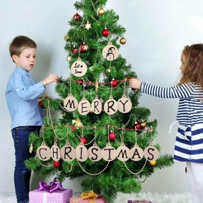 China Advertising Gifts Christmas Tree Accessories DIY Crafts Handmade Creative Wooden Christmas Pendant for sale