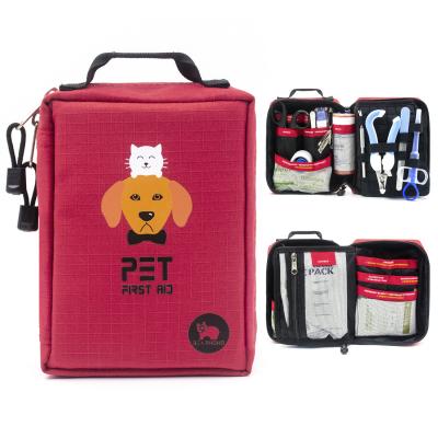 China Pet First Aid Kit with Veterinary Wrap Astringent Powder Bitter Spray and Veterinary Splint Ideal for Hiking&Travelling Cw-001 for sale