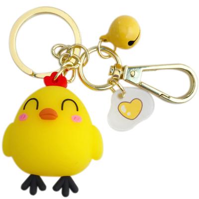 China Wholesale Mini Doll Small Key Chain Key Chain Promotional Cute Ring Backpack Resin Chicken Cartoon Gifts Pendant for sale