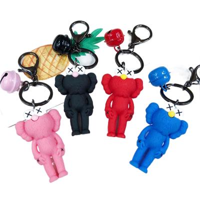 China Promotional Cute Gift Women's Key Chain DIY Cartoon Gifts PVC Rubber Key Chain Ornament for sale