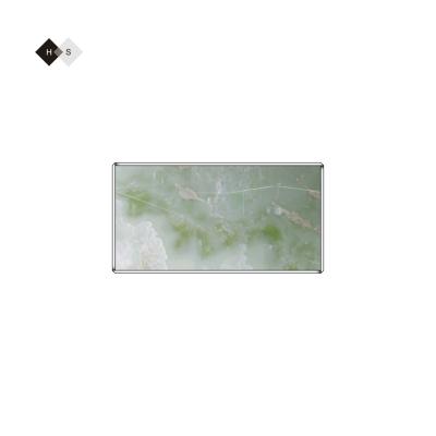 China Modern Huashow Customized Marmo Marble Green Onyx Slabs Kitchen Bathroom Background Decoration White Onyx for sale