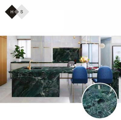 China Modern Huashow Hot sale Marmo parada green marble stone countertop table tops kitchen laminate countertops for sale