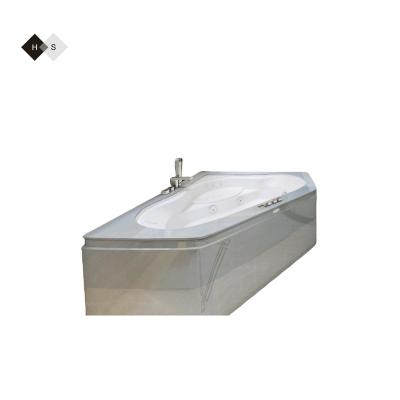 China Translucent effect Huashow Hot Sale White Onyx Ice Marble Marmo Home Bathroom Shower Tray baby bathtubs & whirlpools for sale