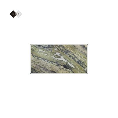 China Modern Huashow Marmo Natural Twilight Green Marble Big Slabs Home Decoration Wall Background Design Panel for sale