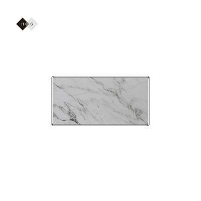 China Modern Huashow Marmo Calacatta White Marble Slabs staircase decking tiles wall cladding Panels background for sale