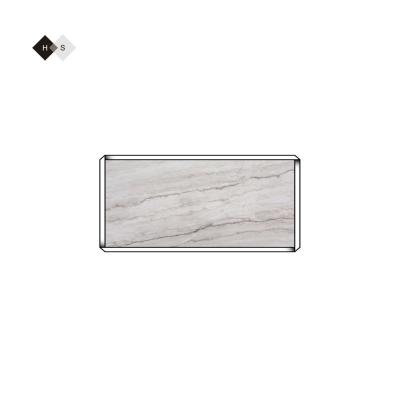 China Modern Huashow China Engineering Slabs Guangxi White Background Panels tile trim Marble Marmo flooring for sale