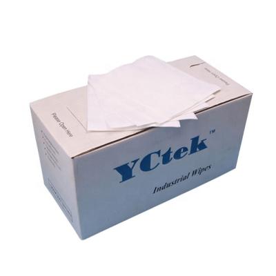 China Spunlace Viable Nonwoven Fabric White Cleaning Cloth, 1/4 Times for sale