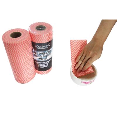 China Sustainable Industry Wet Spunlace Wipe In Kitchen Plastic Disposable Nonwoven Household Cloth Tub Cleaning Cloths for sale