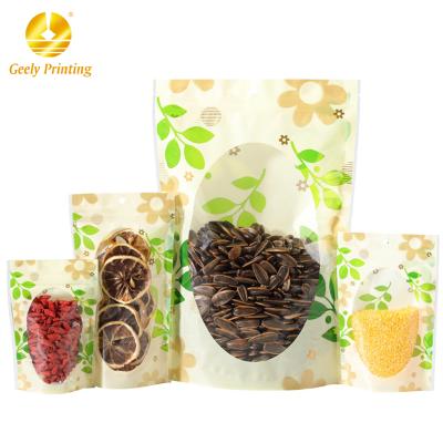 China Geely OEM ODM Moisture Proof Shipping Window Bags Custom Food Snacks Flour Plastic Bag Packaging Plastic Bag With Logo Plastic for sale