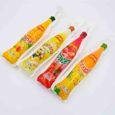 China Disposable Fruit Juice Packing Pouch Plastic Juice Shaped Moisture Proof Packaging Bag Fruit Juice Packaging Pouch For Custom for sale